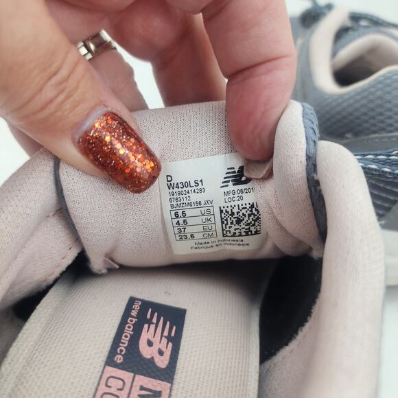 New Balance 430 Womens 6.5 Grey White Pink running jogging gym workout hiking - Picture 7 of 10